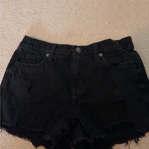 Aerie Black Jean Shorts